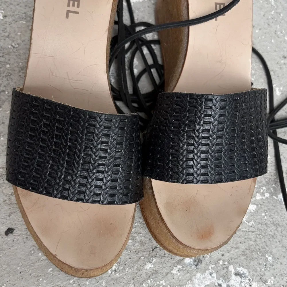 Chanel Woven Crepe Platform sandals